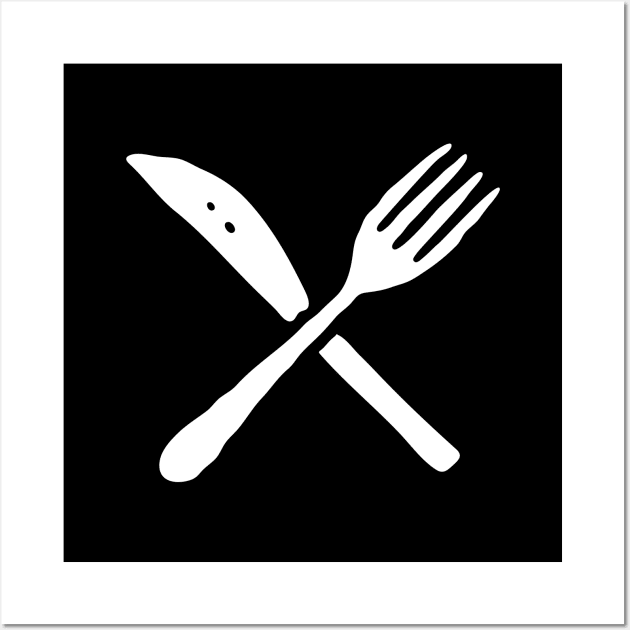 Fork and Knife Wall Art by tommartinart